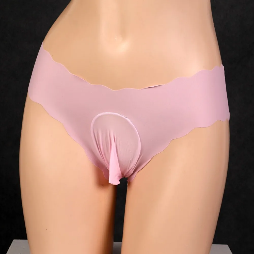 

Men Sexy Briefs Seamless Cock Pouch Man Ice Silk Panties Thongs Underpants Gay Jocks Bikini G-strings Sissy Male Lingerie