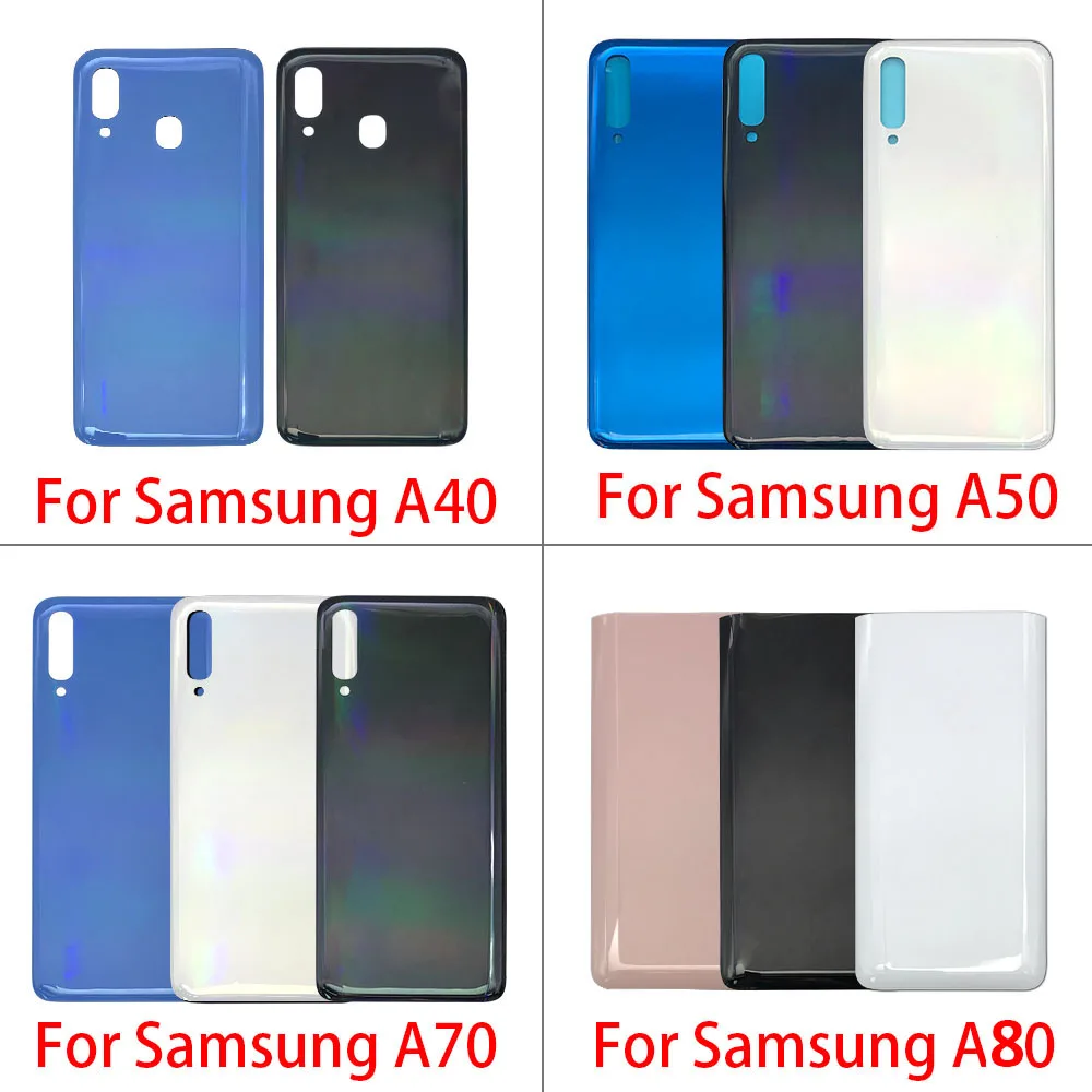 

Задняя дверь чехол аккумулятор задняя крышка для Samsung Galaxy A40 A405F A50 A505F A70 A705F A80 A805F с логотипом