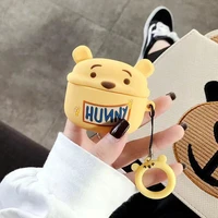 disney for apple airpods 23 winnie the pooh cartoon case for airpods charging box soft silicone earphone protective cover