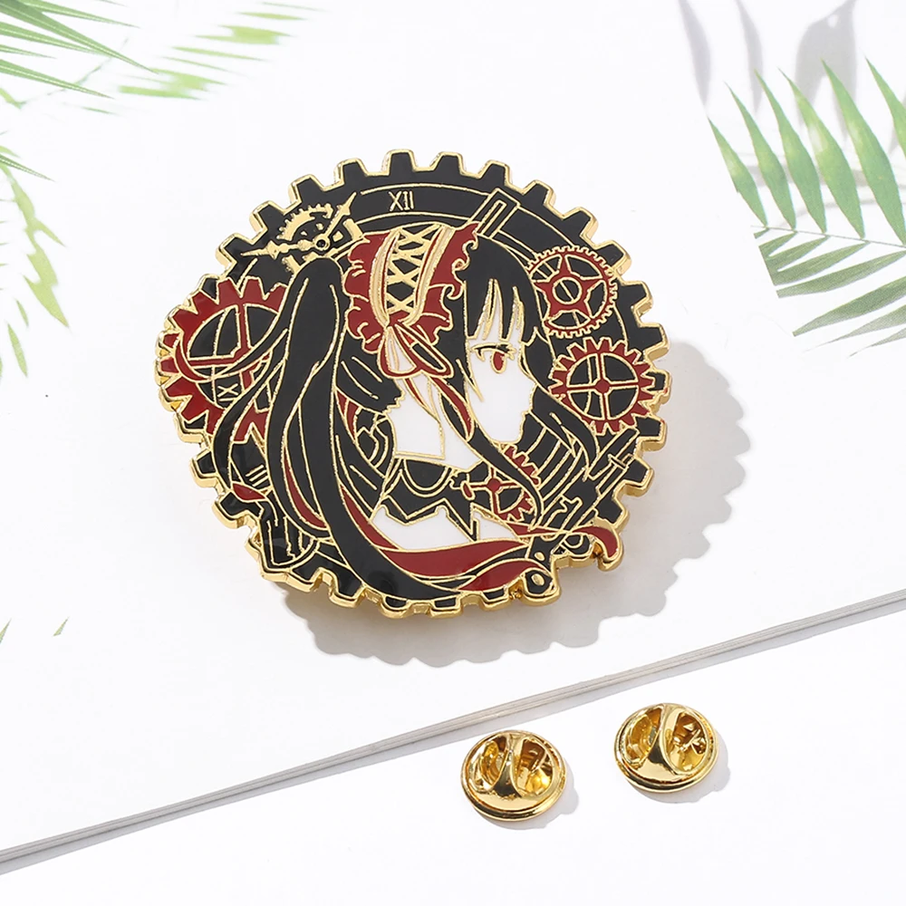 Эмалированные булавки для аниме свидания и прямого эфира изысканный значок