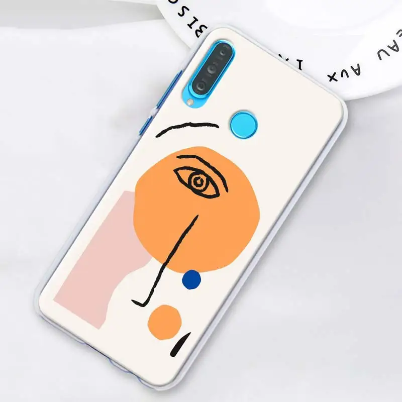 Забавный чехол для телефона с абстрактным рисунком лица Матисс для huawei P20 Lite P20 P30 Pro P9 P10 Lite P Smart Plus Твердый Чехол