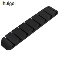 ihuigol silicone cable winder organizer flexible cable management clips for mouse keyboard earphone headphones car cable holder