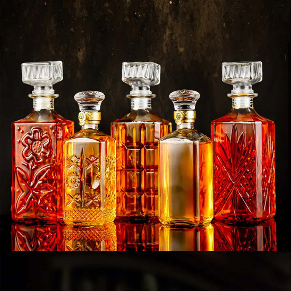 

Glasses Wineglass Square Glass Red Wine Bottle Wine Set Whiskey Bottle Decanter Vodka Dispenser Whiskey Glasses Bar Cocktail