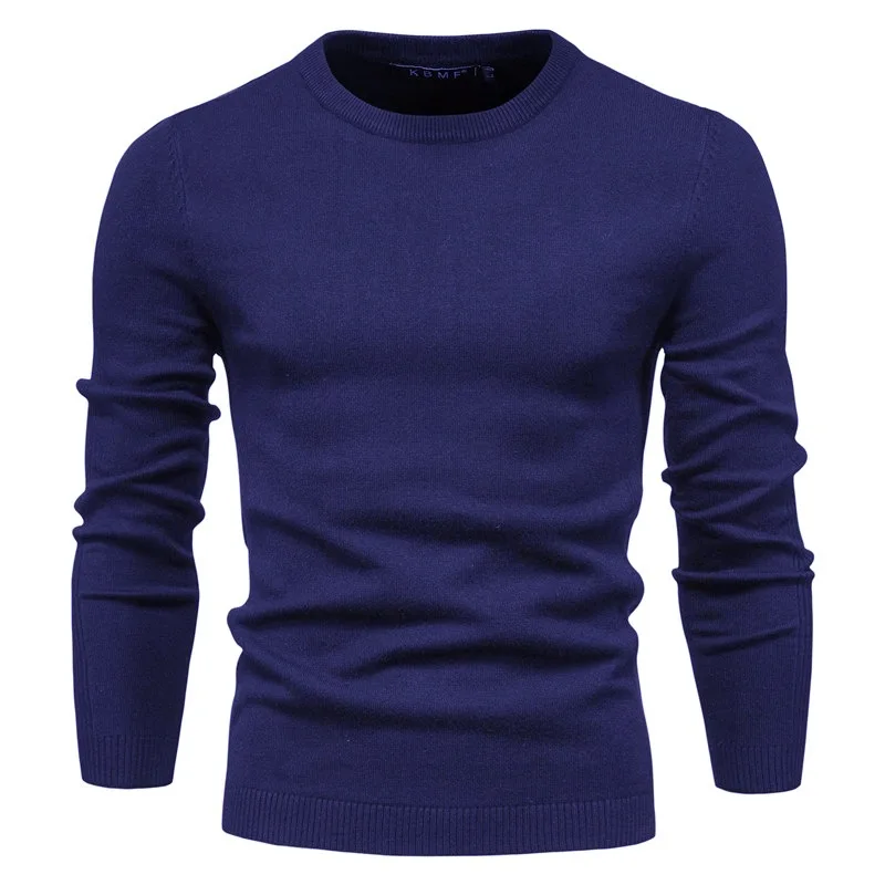 

Autumn winter men's sweater Casual Solid Thick wool Cotton Sweater Pullovers Men Fashion Slim Fit O-Neck pullover Sweater Men