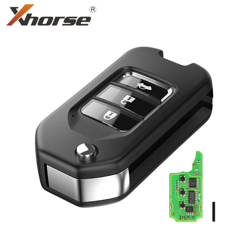 Xhorse VVDI2 Wireless Universal Remote Key 3 Buttons for Honda Type Transponder Remote Key Maker for XNHO00EN 5pcs/lot