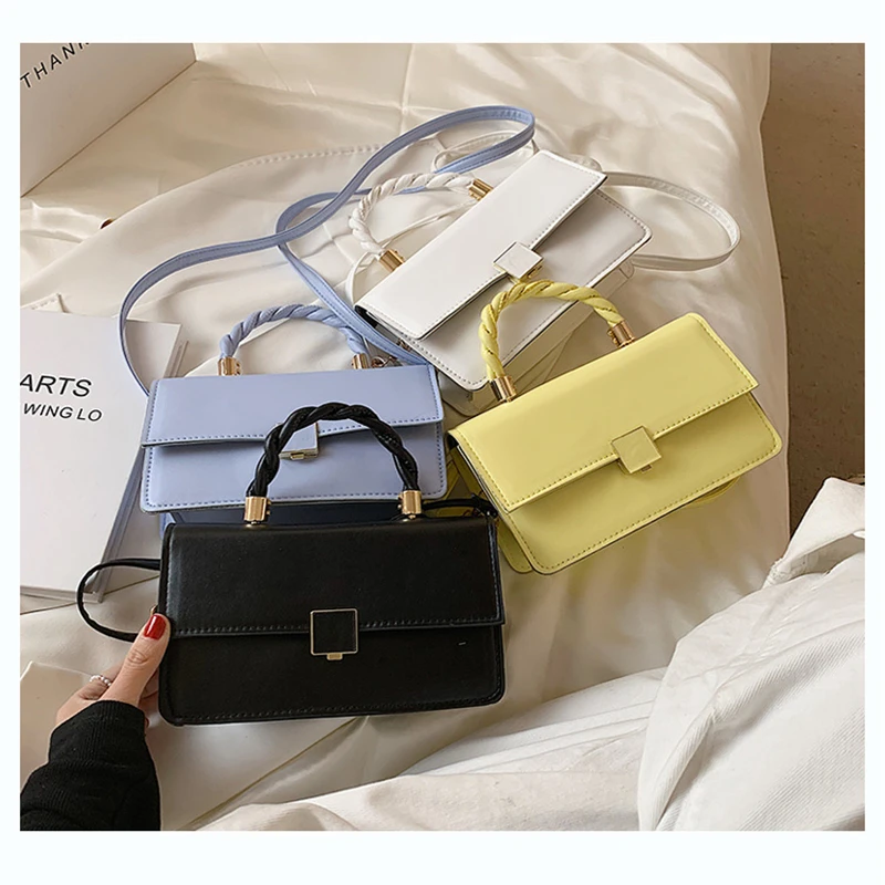 

Women's Bag Solid Color Soft Pu Leather Handbag Adjustable Strap Crossbody Bags Simple Baguette