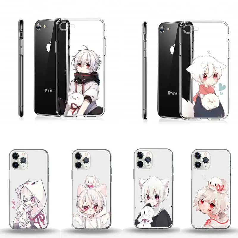 Милый прозрачный чехол для телефона с аниме mafumafu для девочек, для iPhone 6 7 8 11 12 s mini pro X XS XR MAX Plus, защитный чехол для мобильного телефона