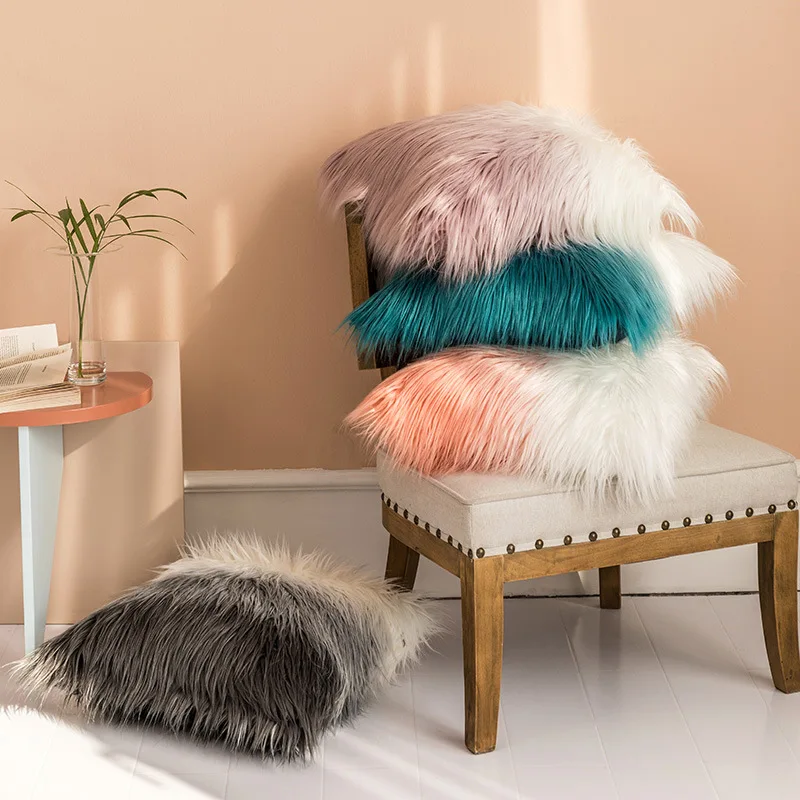 

Home Decoration Fluffy Pillow Creativity Cute Back Cushion Living Room Bedroom Sofa Tatami Throw Pillows or Office Chair Cushion