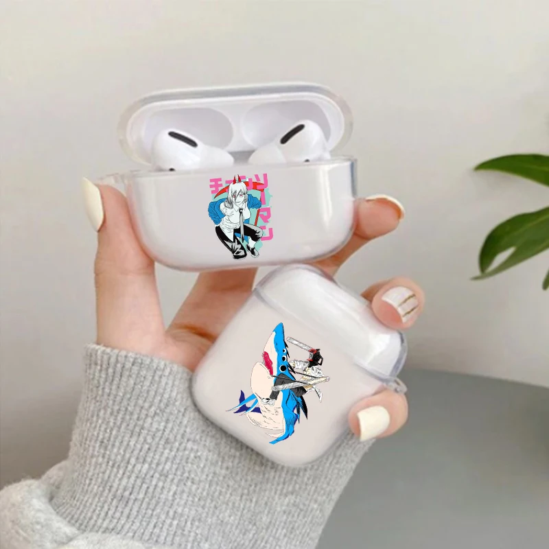 

Anime Chainsaw Man Pochita Soft silicone TPU Case For AirPods Pro 1 2 3 Clear Silicone Wireless Bluetooth Earphone Box Cover