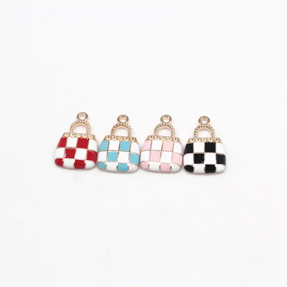 10pcs New drop oil black blue pink handbag alloy pendant jewelry accessories earrings headdress | Украшения и аксессуары