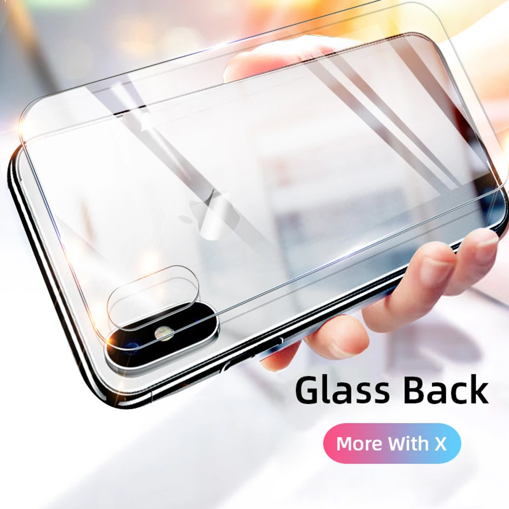 Закаленное защитное стекло для задней панели экрана iPhone X XR XS Max взрывозащищенный