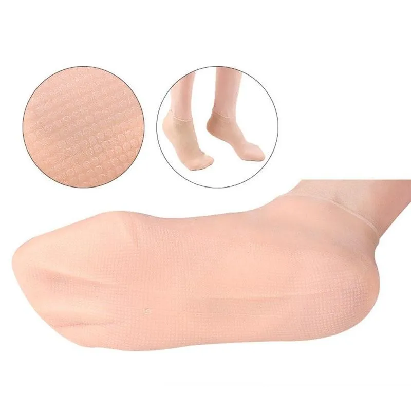 

Acetate Fiber Soft Moisturzing Socks For Foot Care Relieve Dry Cracked Peeling Heels Shoes Protective Socks For Heel 1pair
