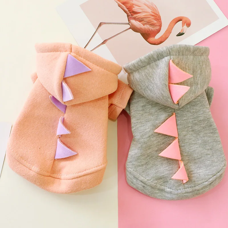 

Cute Dinosaur Shape Dog Cat Hoodies Winter Warm Pet Costume for Small Dogs Yorkshire Shih Tzu Sweatshirt Puppy Clothing Clothes