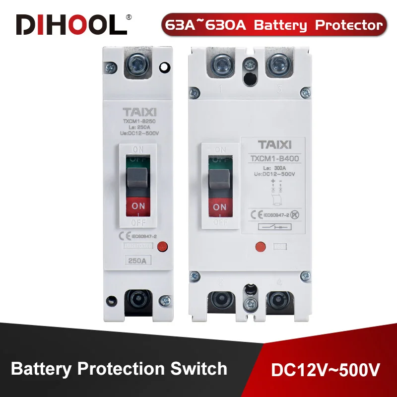 100A 200A 160A постоянного тока в формованном корпусе Батарея защиты выключатель 400A 600A