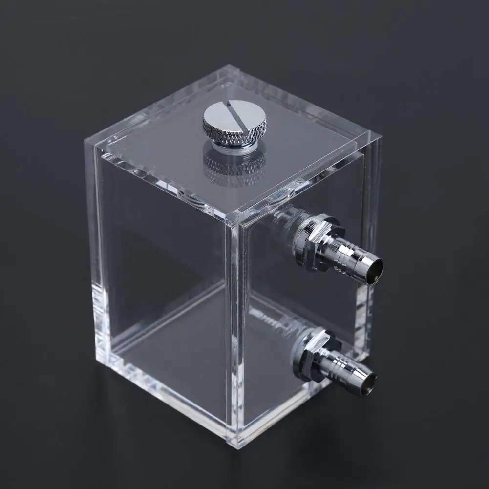 

Water Tank 200ML 80x60x60mm for Water Cooling Radiator Computer CPU Water Cooling System Block with 2pcs Tube Connecters Block