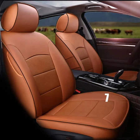 brown for 7 seat CARTAILOR чехол для автокресла из натуральной кожи и аксессуары для Land Rover Discovery, спортивные чехлы для сидений автомобилей, защита сидений, полный комплект - Название цвета: brown for 7 seat