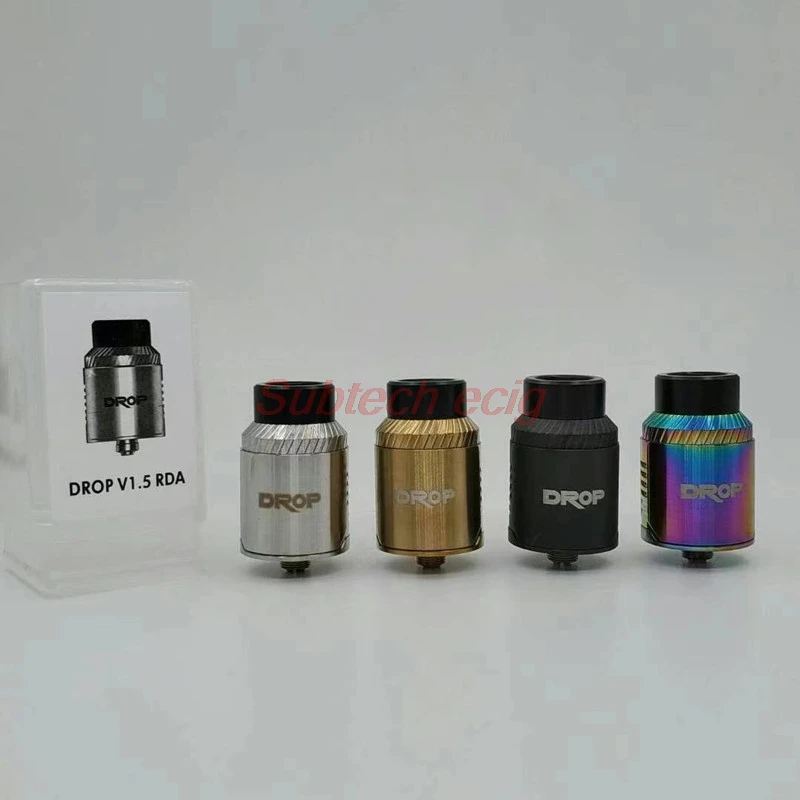 

Drop RDA V1.5 RDA Rebuildable Tank Atomizer Dripping With 810 Wide Bore with BF pin Fit Screws 510 Vape Mod vs Goon v1.5 RDA