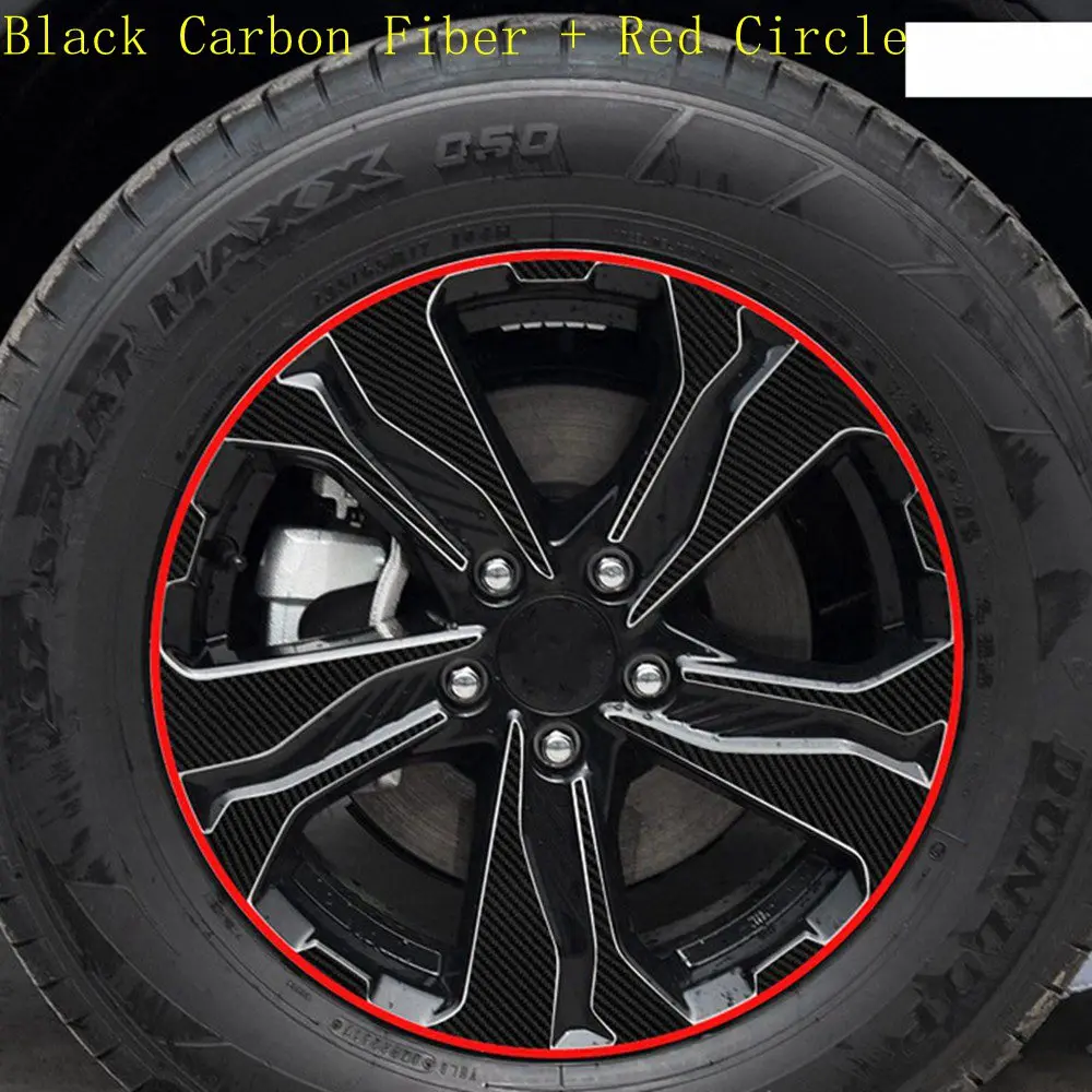 BK Carbon Circle Авто колеса наклейки втулки наклейки для Honda CR-V автомобиль-Стайлинг автомобильные шины обода украшения аксессуары для Honda CRV - Название цвета: BK Carbon Circle