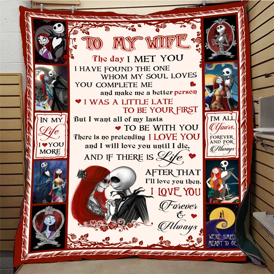 Мягкое стеганое одеяло с принтом для моей жены всесезонное кровати мягкое теплое