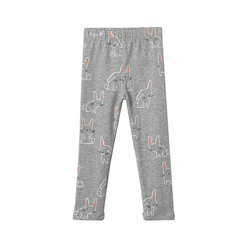 

3-8Yrs Girls Leggings 100% Cotton Boy's Trousers Fille Kids Pants Unisex Pants Skinny Printed Cartoon Pattern Children Trousers