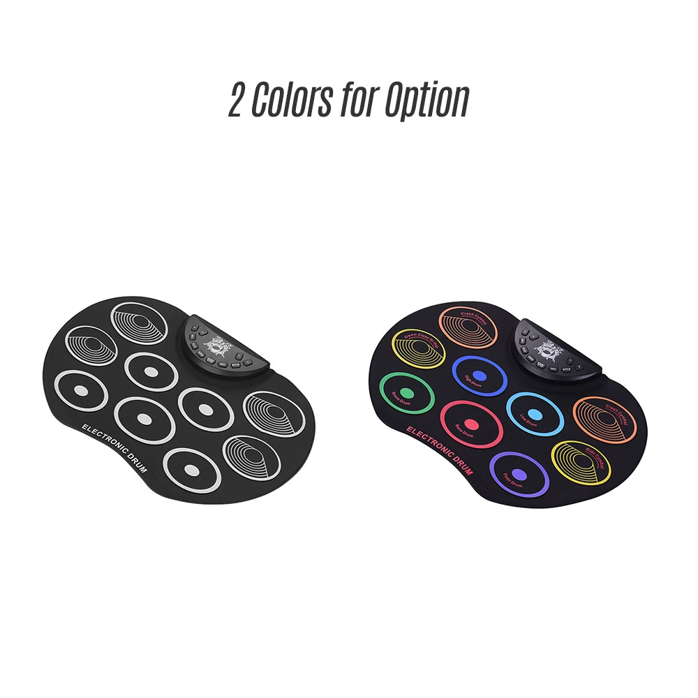 Портативный Размеры набор электронных ударных 9 кремния барабанные тормозные