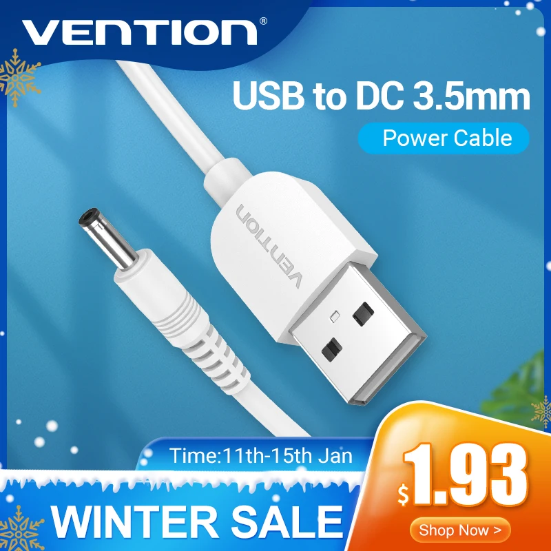 Адаптер питания Vention с USB на DC 3 5 мм коннектор A папа Jack адаптер В кабель для