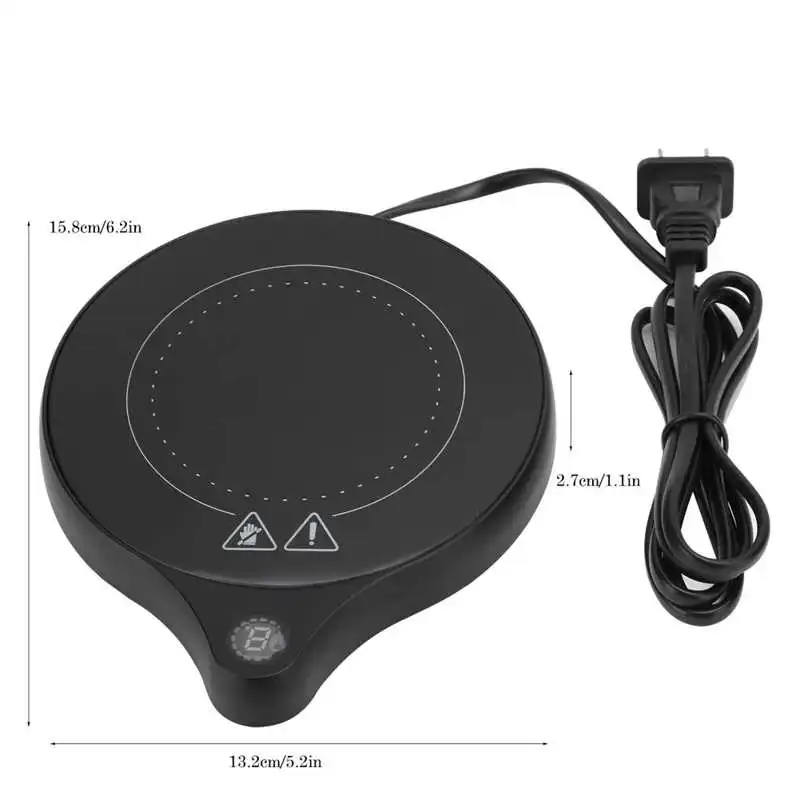 intelligent digital display constant temperature cup heating mat mug warmer heater for home office us 110v kitchen appliance free global shipping