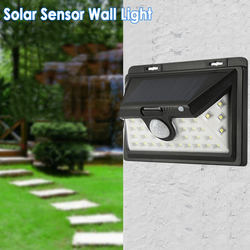 34 светодиодный солнечный светильник s Водонепроницаемый Открытый датчик
