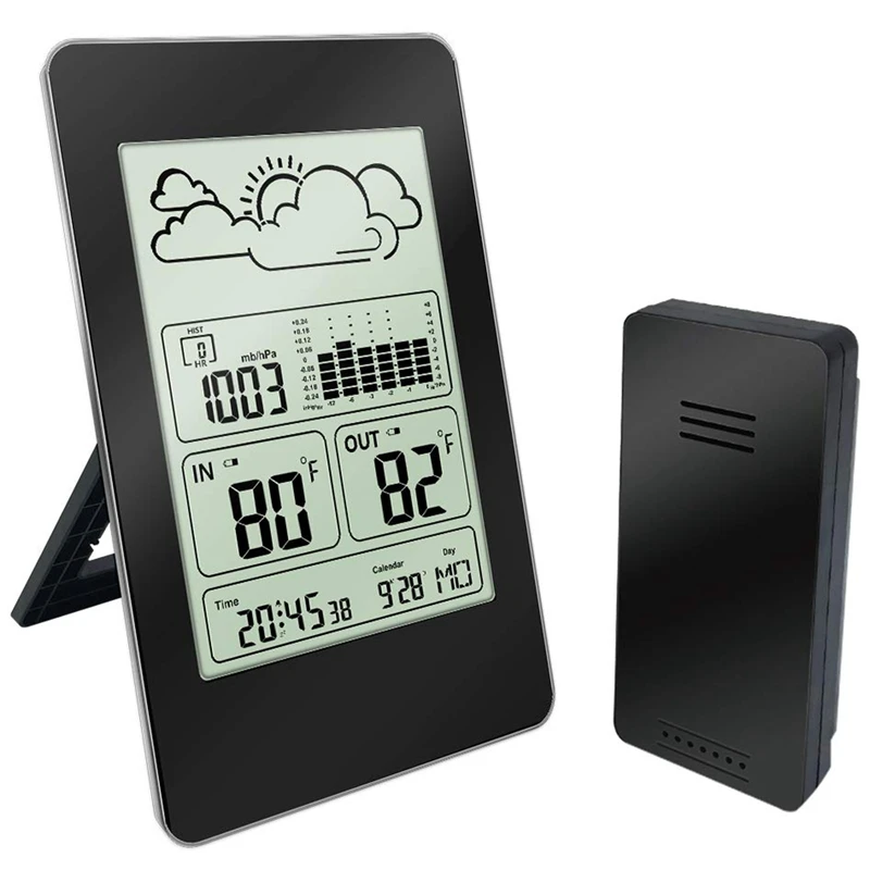 Многофункциональный термометр метеостанция с будильником Крытый открытый