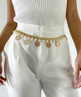 classic metal tassel waist chain black retro girdle women fashion waist belts heart pendant trendy waistband pants body jewelry