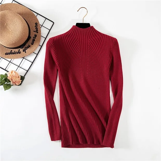 

BONJEAN Women's Turtleneck Sweater 2020 Spring Autumn Pullovers Long Sleeve Slim Knitted Sweaters Casual Tops for Female BJ2419