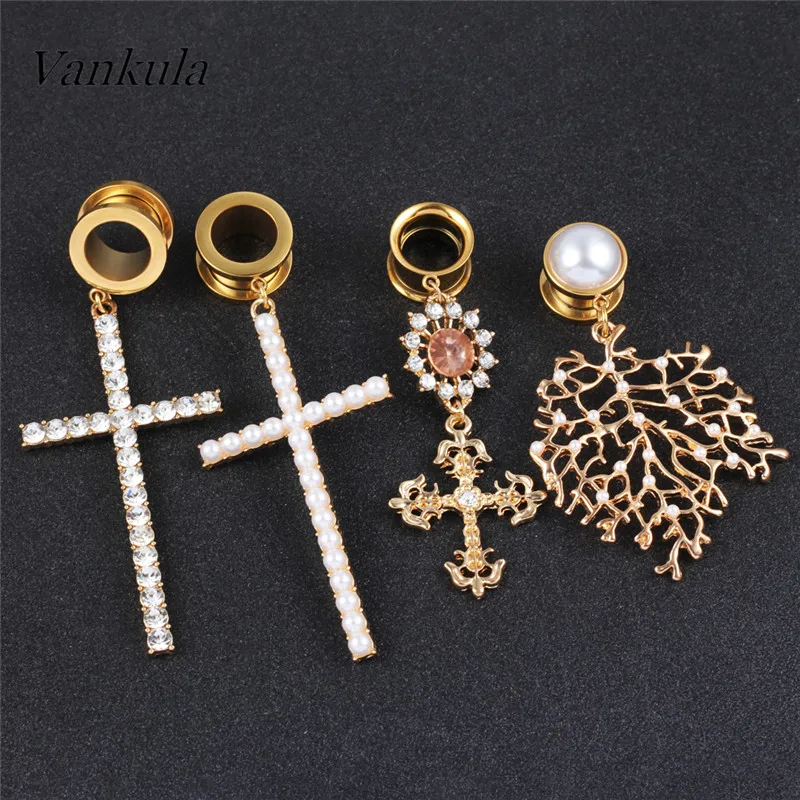 Серьги-расширители Vankula для ушей тоннели с заглушками серьги-подвески Эспандер