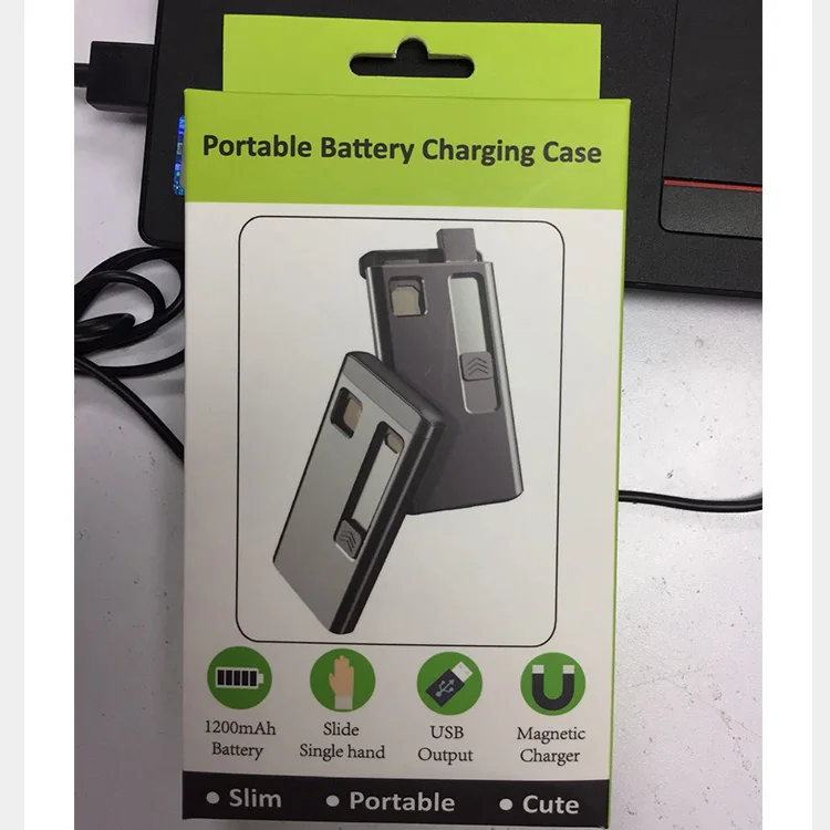 Тонкий портативный внешний аккумулятор 1200 мАч зарядное устройство для JUUL