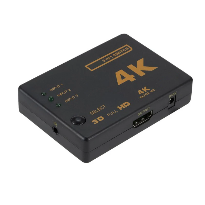 

3D 3/5 Port 4Kx2K Switcher Splitter Box Ultra HD Video 1080P for DVD HDTV Xbox PS4 With remote control HDMI-compatible Switch