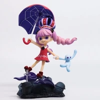 16cm anime one piece gothic perona figure action childhood ver pvc model kids lover gift princess red umbrella collection doll