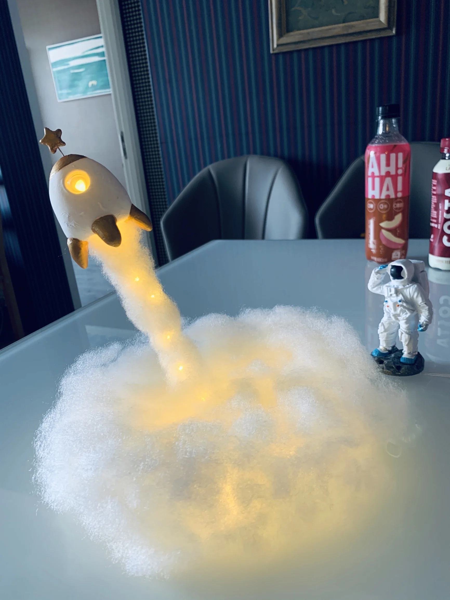 

USB Rocket Night Light Decoration Diy Material Package Creative Birthday Gift 2021 New Dropshipping Moon Lamps In Night Light