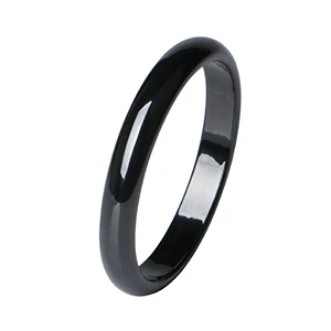 3mm Black 6 мм гладкое красное керамическое кольцо для женщин простой стиль керамическое свадебное кольцо вечерние женские цветок ювелирный подарок на палец Прямая поставка - Цвет основного камня: 3mm Black