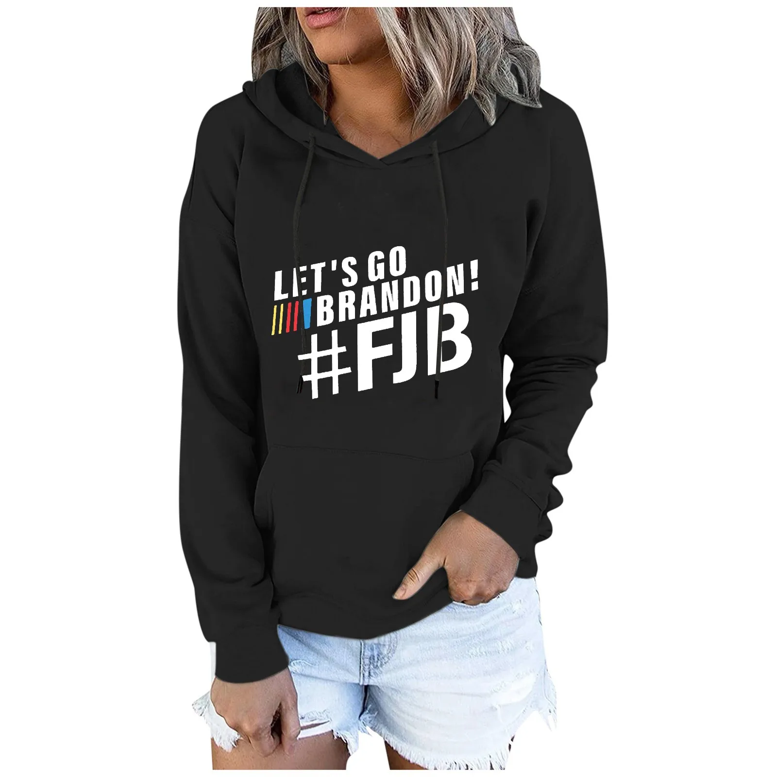 

Толстовки в стиле Харадзюку, Женская толстовка, женская уличная одежда, повседневные толстовки с длинным рукавом и карманами, топ, блузка, ж...