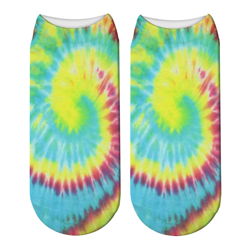 Милые узорчатые носки в стиле Харадзюку женские хлопковые крутые короткие с