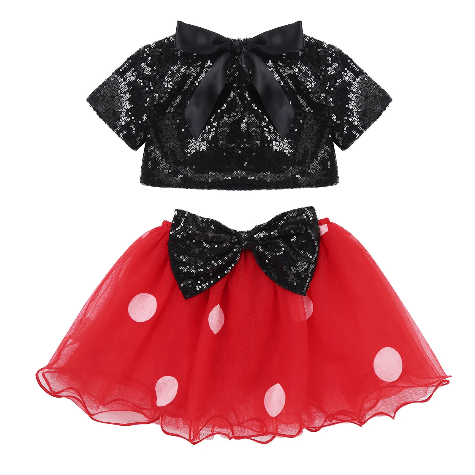 Детский Блестящий танцевальный костюм для девочек наряд с круглым вырезом и