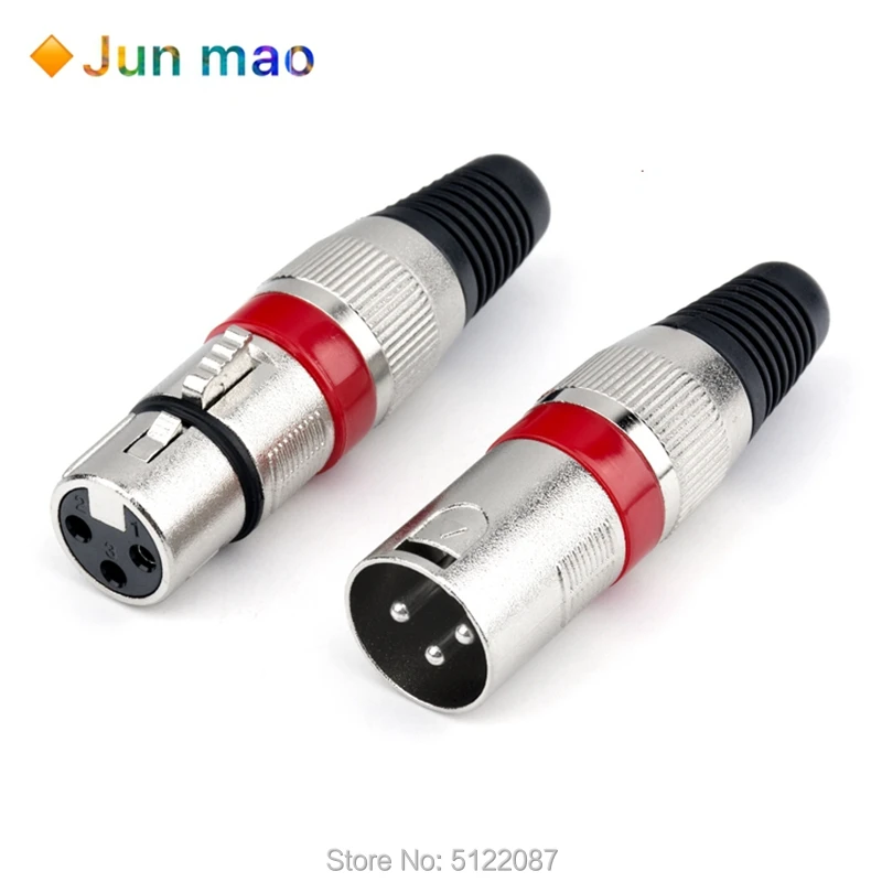 2 шт. XLR головка микрофона Разъем 3 жильный сбалансированный штекер Canon