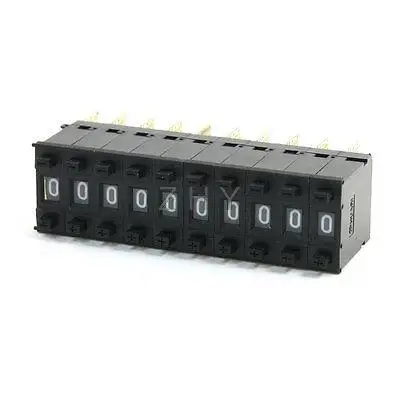 10 шт. черный 24 мм x 8 0 9 цифр десятичный код кнопочные переключатели KM1|Выключатели|