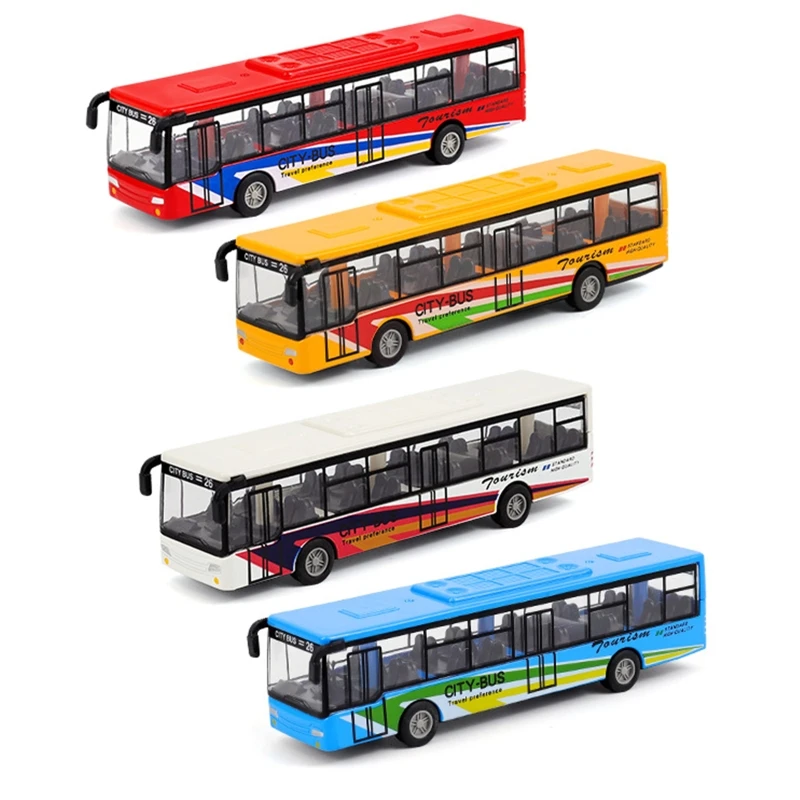 

Exquisite High Quality Bus Toys with Pull Back Function Simulate Bus Models for over 3 Years Old Kids Boys and Girls
