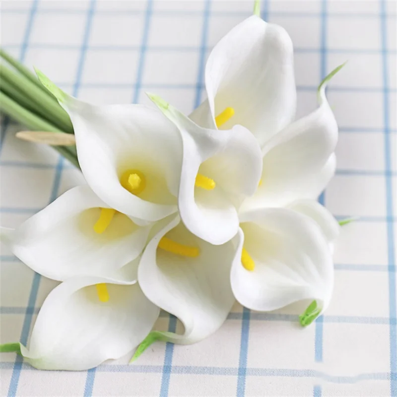 Искусственные каллы Лилии из искусственной кожи букет для свадебной вечеринки