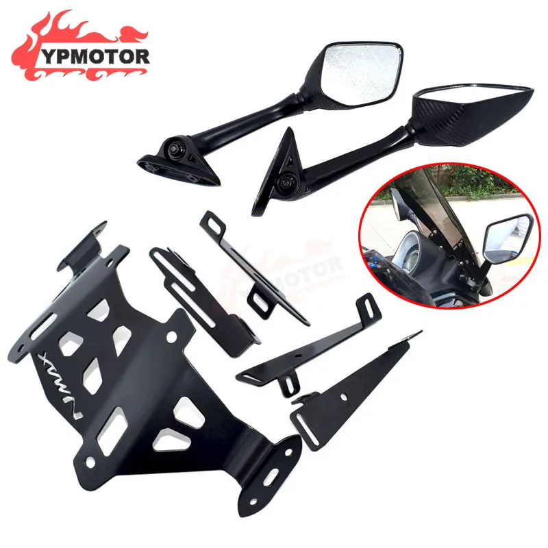 

NMAX 155 мотоцикл вперед зеркало заднего вида/Зеркало держатель Поддержка/регулируемый ветровое стекло кронштейн для Yamaha NMAX155 2020