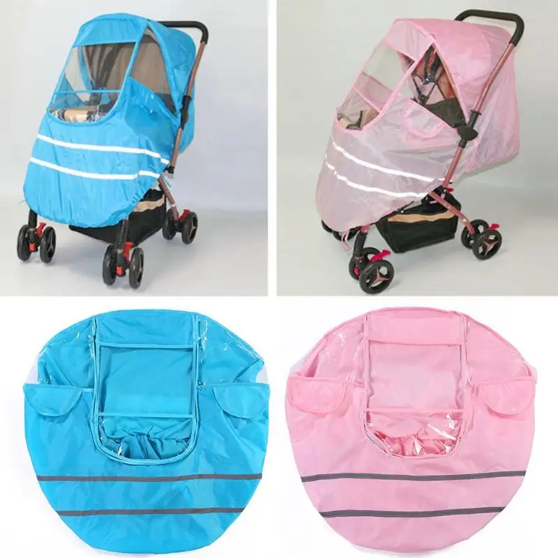 Аксессуары для детских колясок, водонепроницаемый дождевик, прозрачный, защита от ветра и пыли, на молнии, открытый, для детских колясок, коляски, дождевик