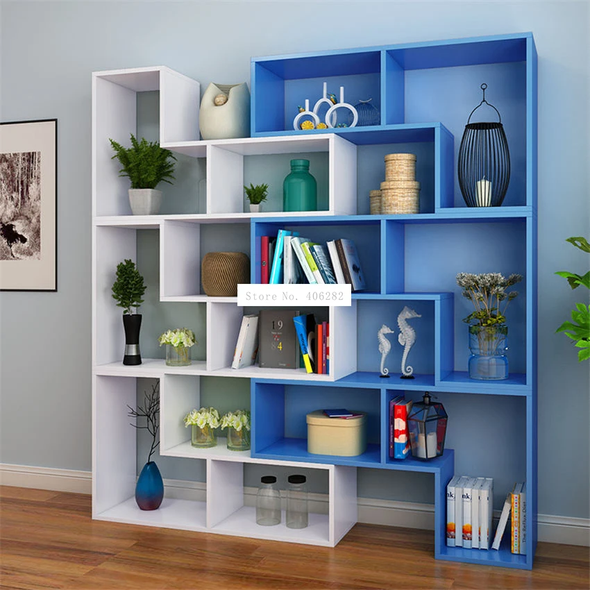 Шкаф-витрина разноцветный для гостиной винный шкаф Современная книжная стойка