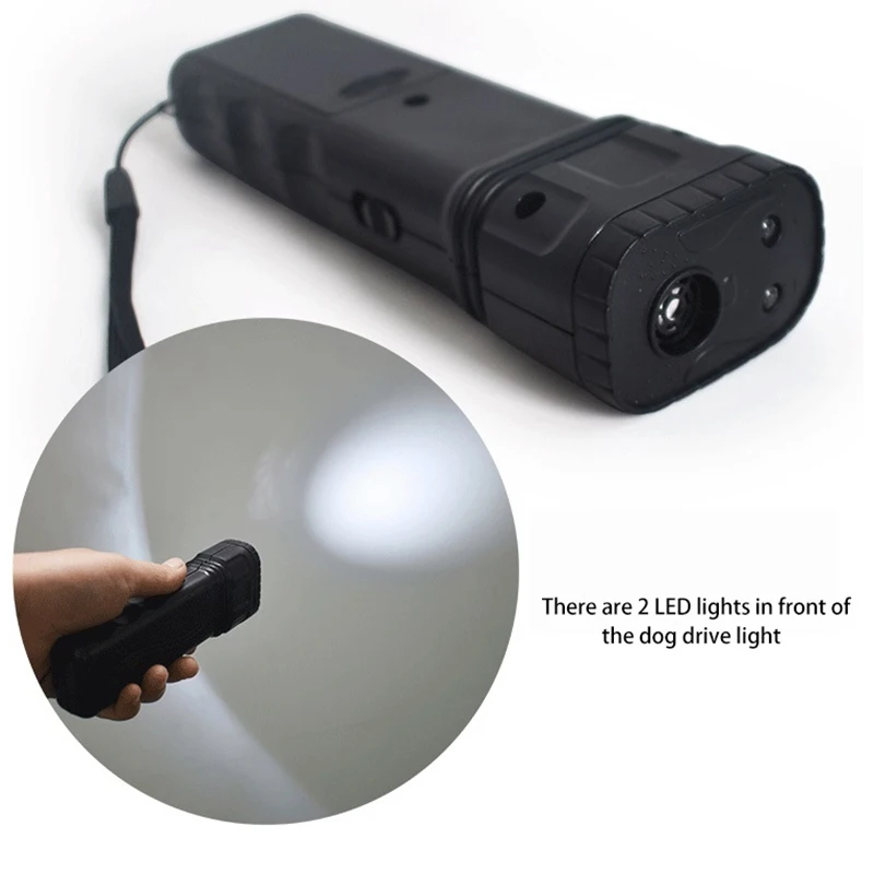 

Pet Dog Repeller 3 In 1 LED Ultrasonic Dog Stop Barking Trainer Anti Barking Stop Bark Training Device Without Battery