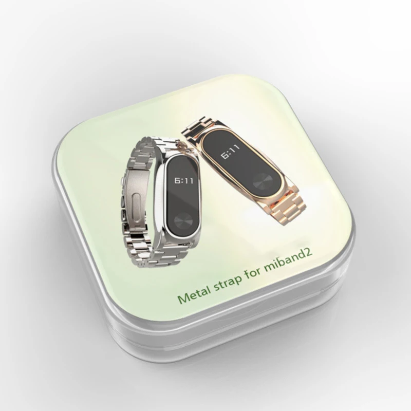 

Cellacity Replacement Straps Suitable for MI Bracelet 2 Metal Wristband Rose Gold Color Stainless Steel Solid Band Screw Free