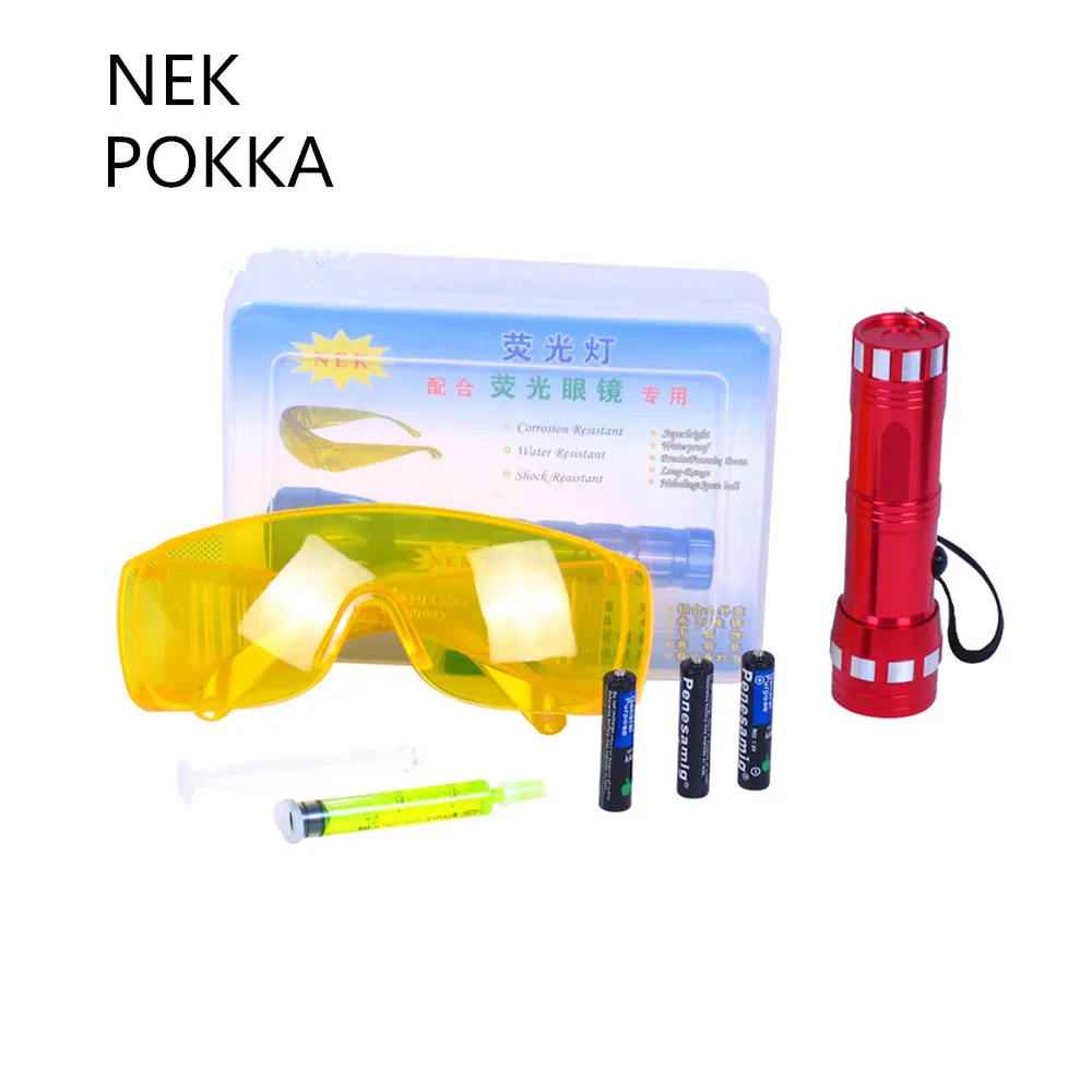Leak detection of UV ultraviolet lamp in automobile air conditioning system Air Conditioning A/C System Test Detector Kit | Автомобили и